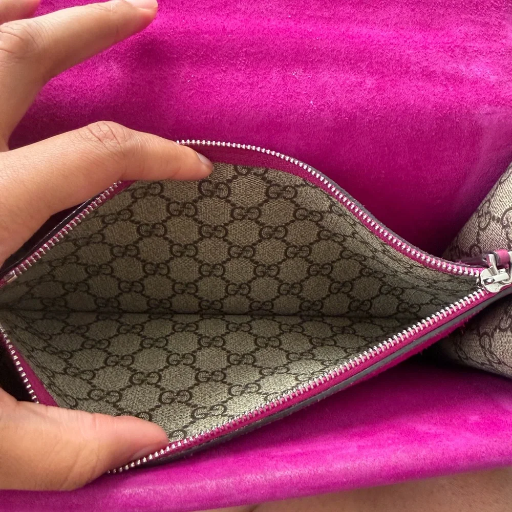 Gucci Magenta Dionysus with crystals GG Shoulder Bag - Picture 7 of 16